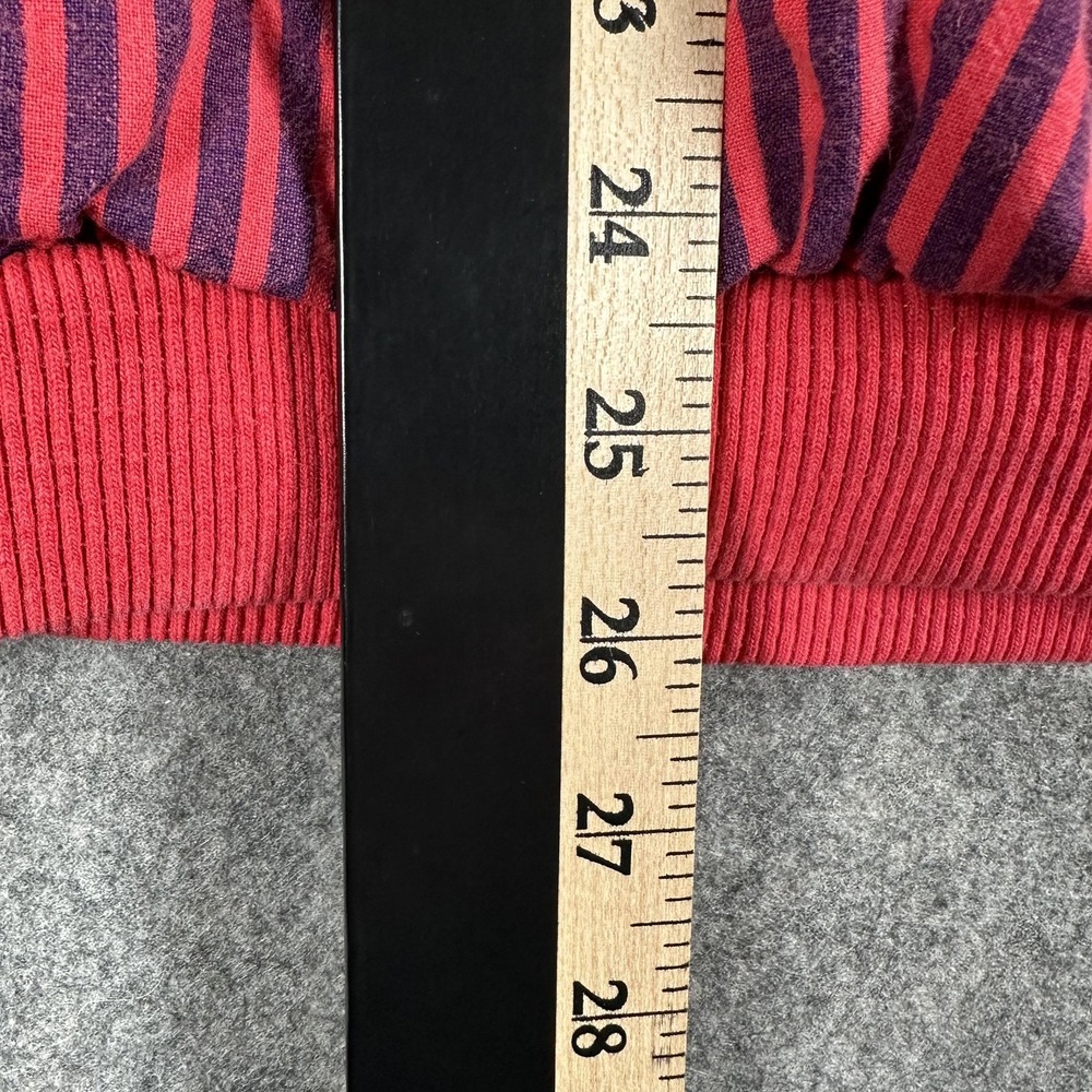 Vintage Dimitri's Network Sweatshirt Mens Medium Red Striped Pullover 80's 90's - Picture 7 of 12